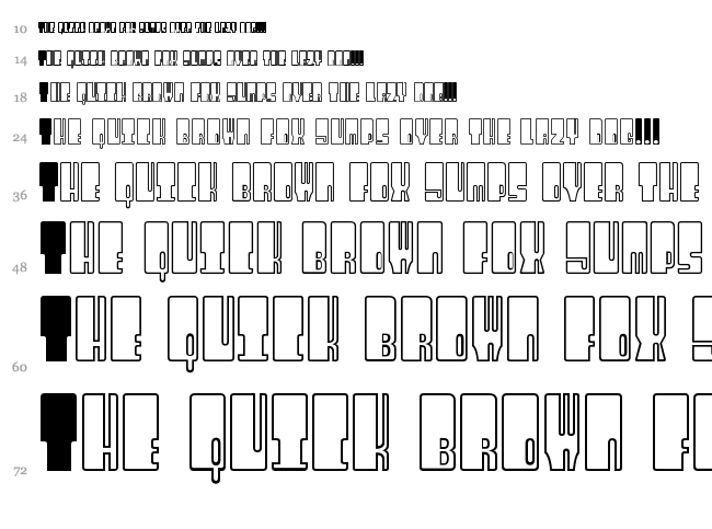 Kingthings Wrecktangle font waterfall